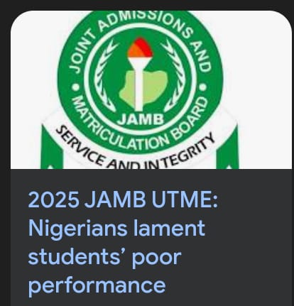 JAMB 2025 Result: A National Emergency, Not Just Exam Failure JAMB 2025 Result: A National Emergency, Not Just Exam Failure
